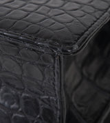Maxime Black Crocodile Bag