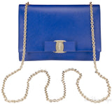 Blue Ginny Mini Leather Shoulder Bag