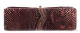 Chanel Classic Jumbo Burgundy Python Flap Bag