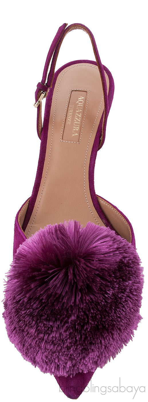 Purple Powder Puff Heels