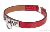 Hermes Rivale Mini Bracelet Chamkila Rouge Coeur PHW
