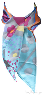 Multi-color Silk Satin Scarf
