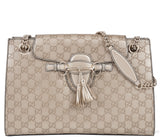 Emily Light Gold Guccissima Shoulder Bag