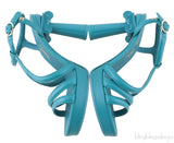 Parthenon Grecian Gladiator Column Heels Blue Green