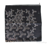 Silk Goyardine Black Scarf