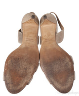 Hermes Night 70 Gold Slingback Sandals