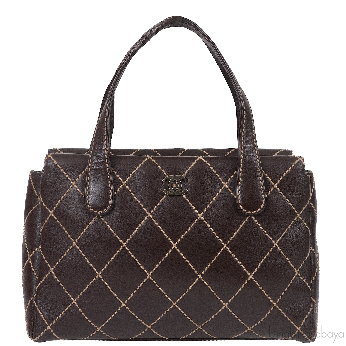 Chanel Wild Stitch CC Coffee Brown Handbag