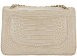 Jumbo CC Beige Crocodile Bag