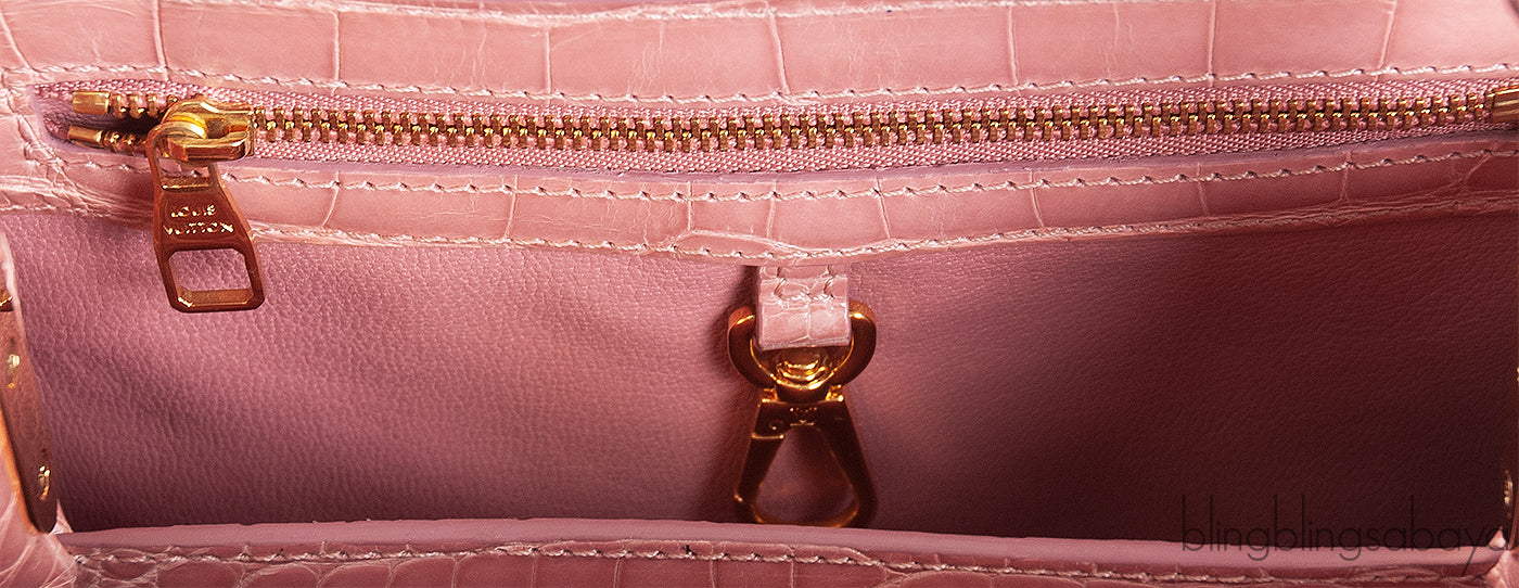 Capucine Vieux Rose Crocodile BB