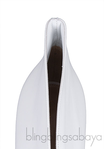 White Pointed Toe Heels