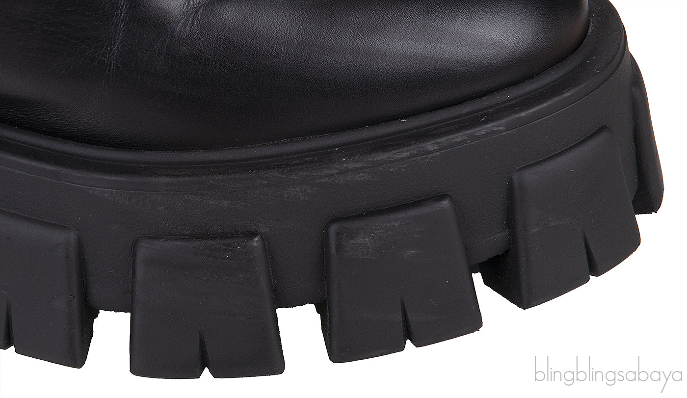 Black Monolith Leather Boots