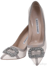 Bi-color Beige Pointed Toe Pump