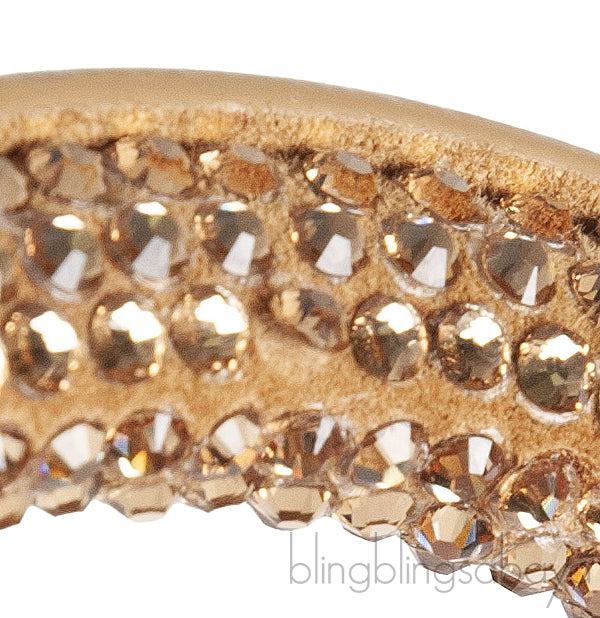 Hourglass XS Gold Rhinestone Suede Calfskin