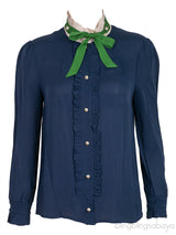 Blue Contrasting Collar Shirt