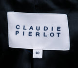 Black Acrylic Fux Fur Coat  w/ Belt