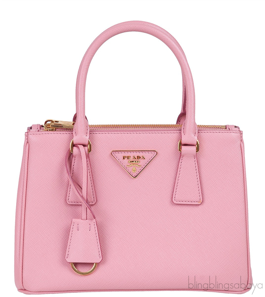 Pink Petal Galleria Saffiano Small Leather Bag