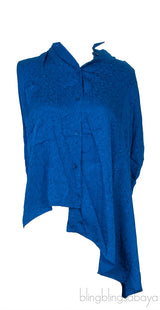 Flower Printed Asymmetric Sleeveless Blouse
