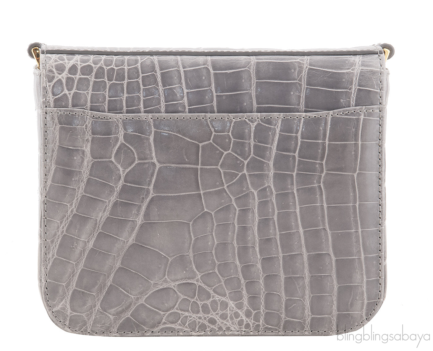 Grey Crocodile Shoulder Bag