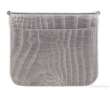 Grey Crocodile Shoulder Bag