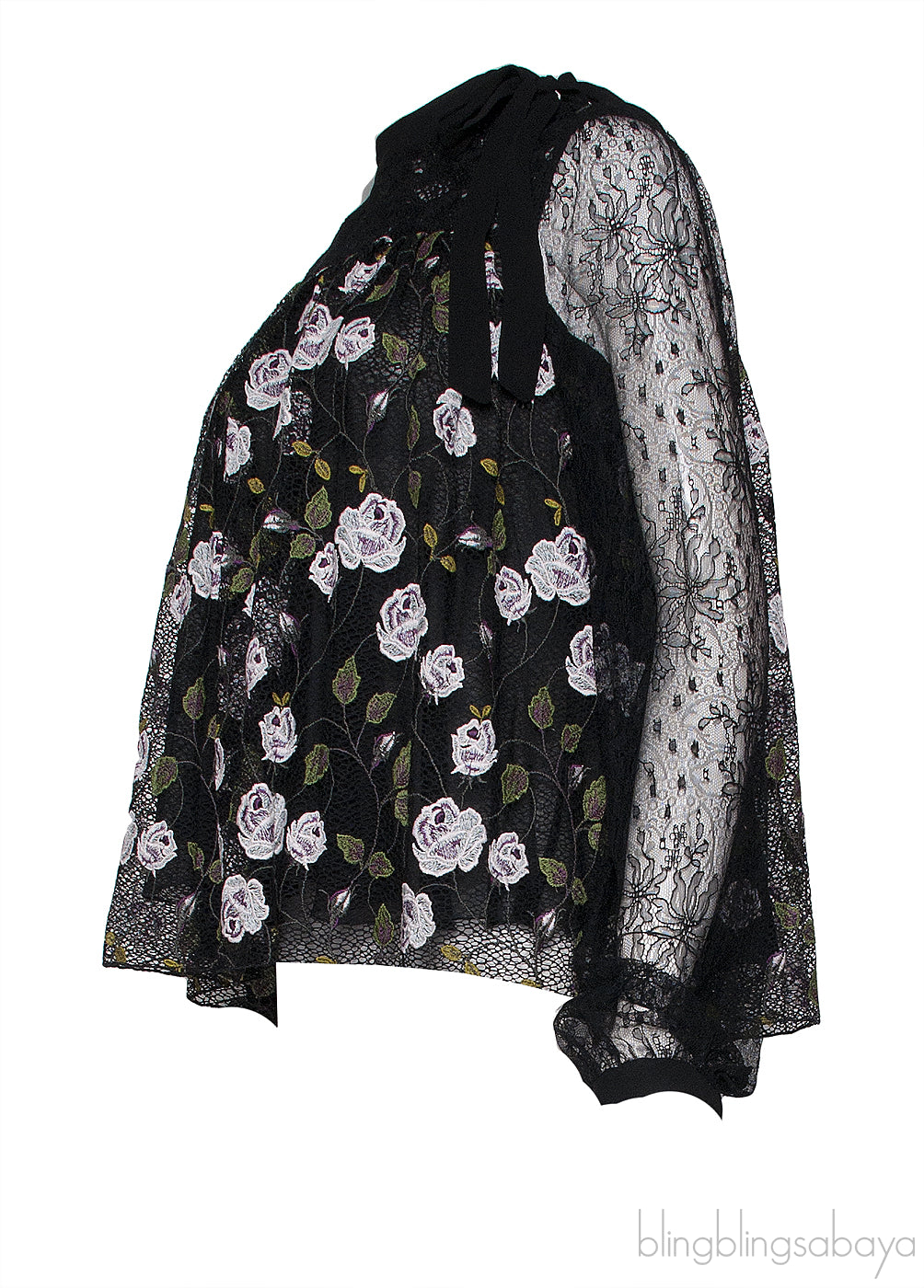 Floral Embroidered Lace Blouse
