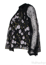Floral Embroidered Lace Blouse