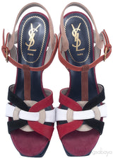 Multicolor Tribute T-strap Sandals