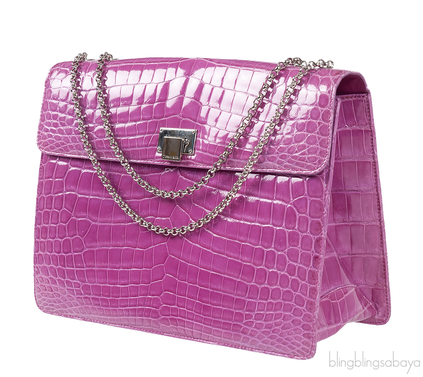 Tiffany & Co. Purple Cornelia Crocodile Shoulder Bag