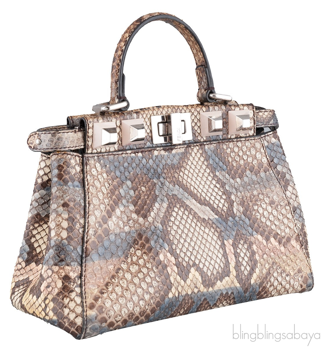 Multicolored Mini Peekaboo Studded Python