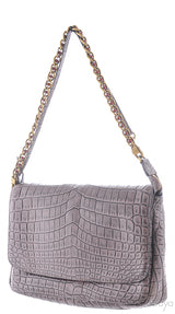 Ecrin Pochette Crocodile Chain Flap