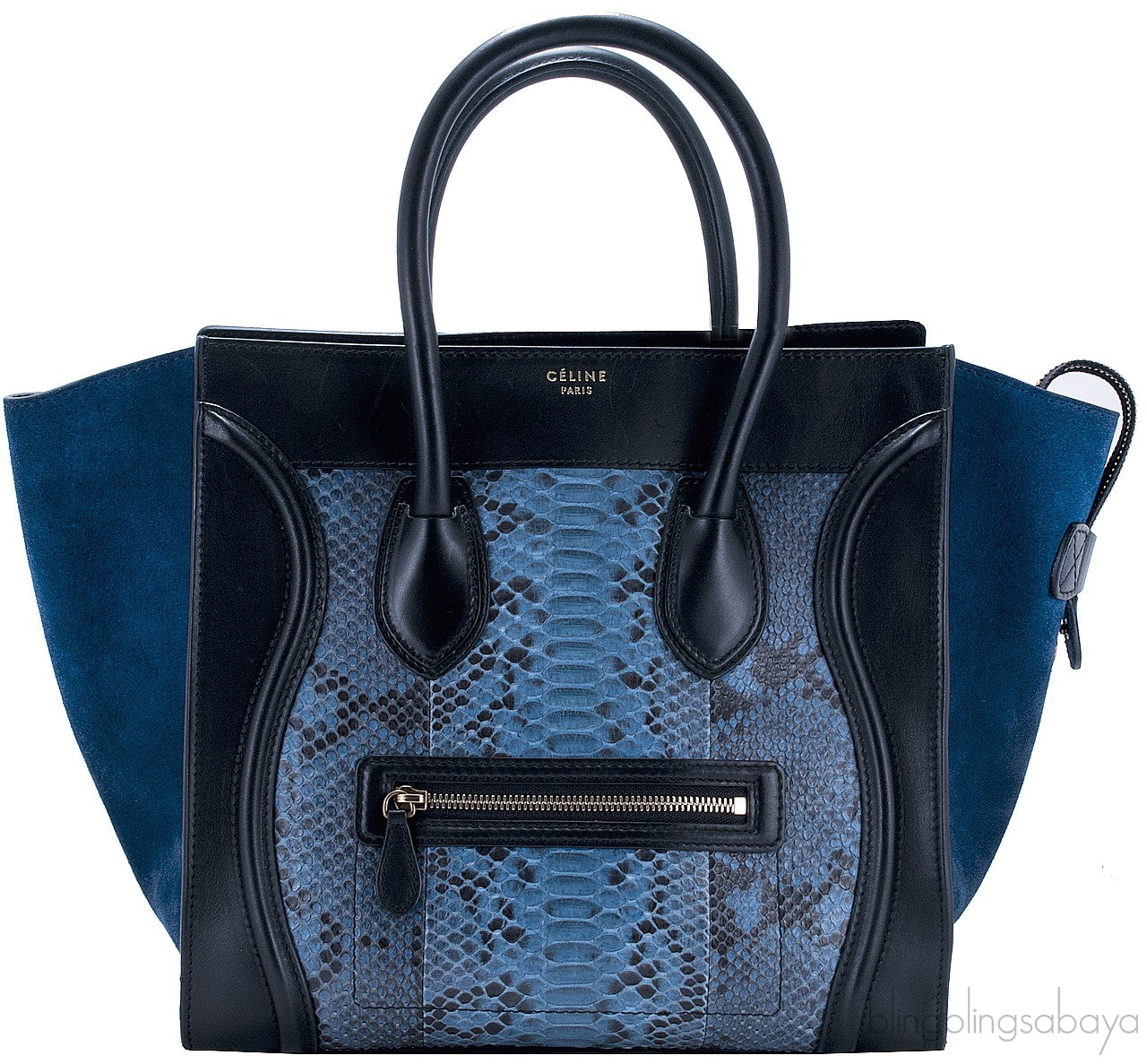 Mini Luggage Blue Python