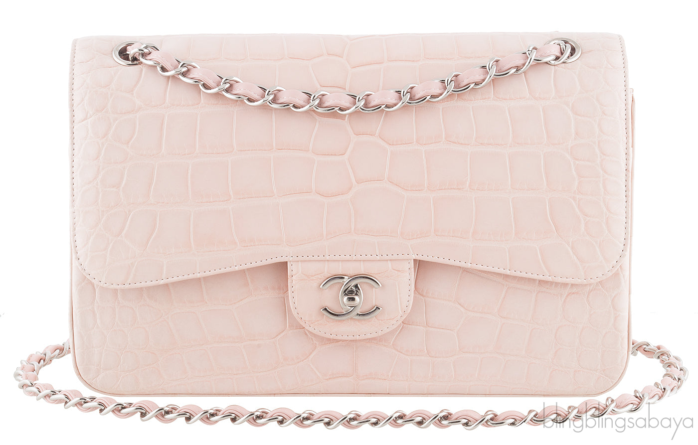 Light Pink Jumbo Crocodile Bag