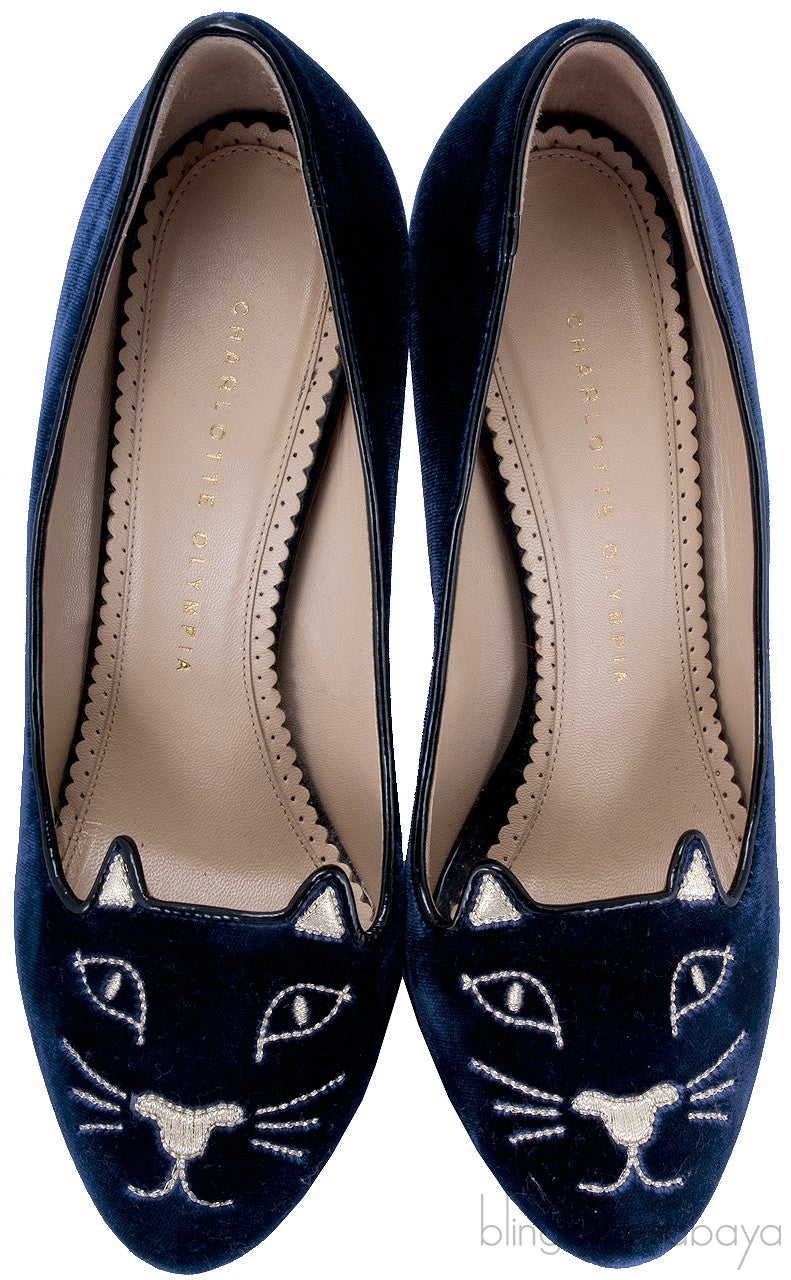 Kitty Velvet Pumps