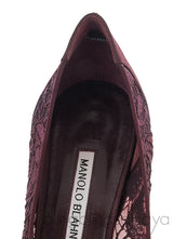 Maroon Lace Hangisi Pump