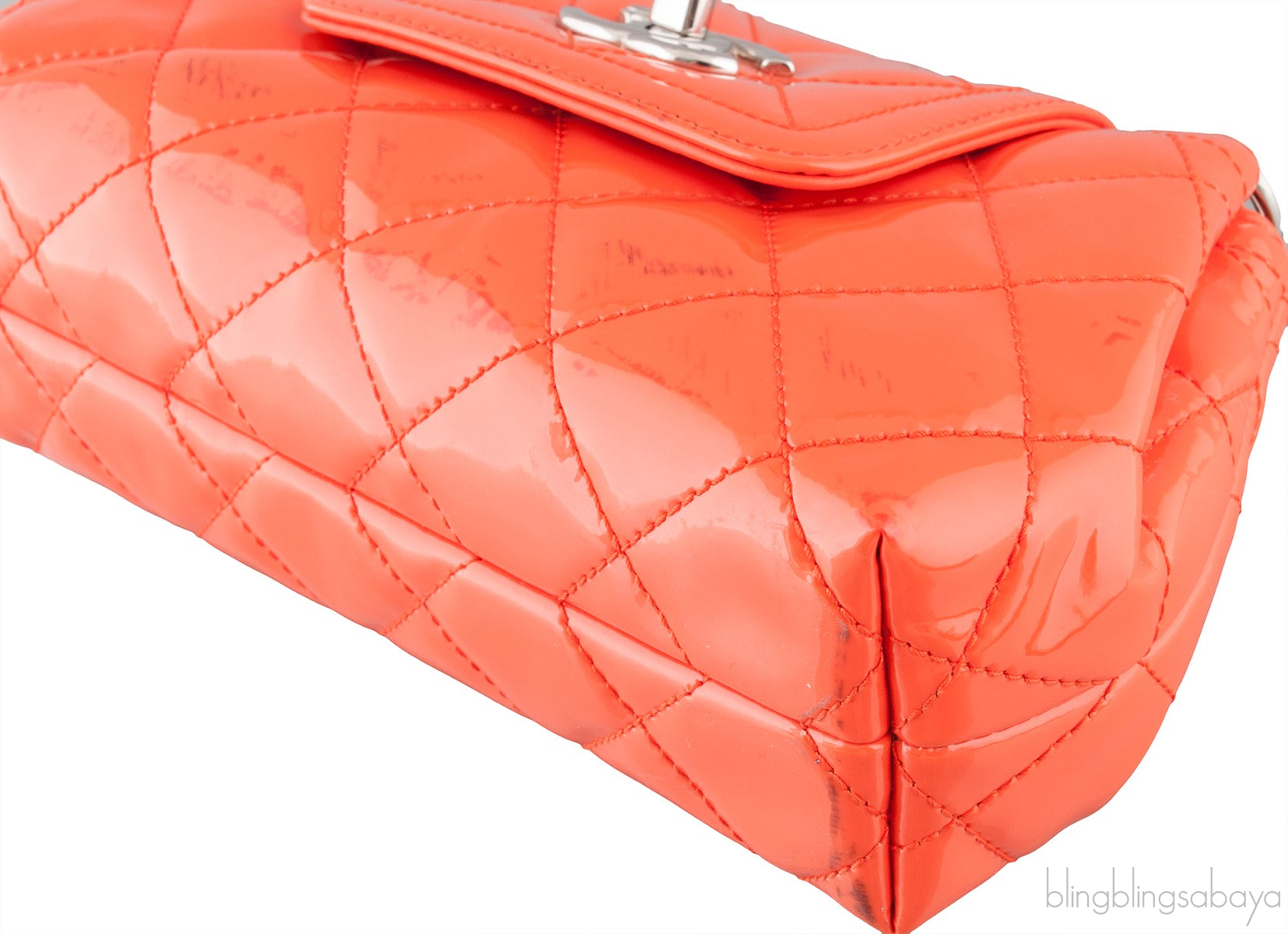Coco Shine Accordion Patent Mini Bag