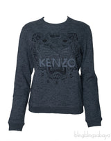 Tiger Embroidered Grey Sweatshirt