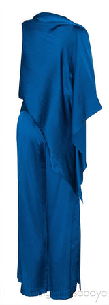 Blue Textured Top & Trouser