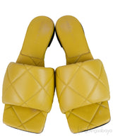 Bottega Veneta Apple Green BV Rubber Lido Sandals
