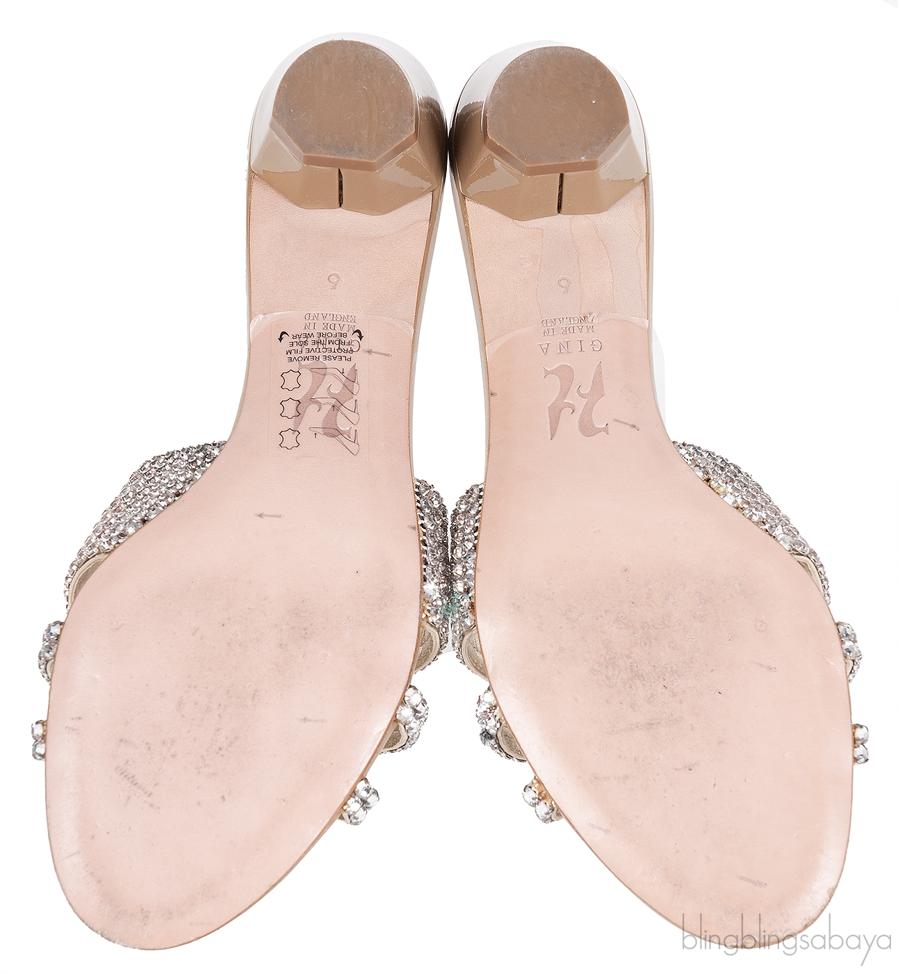 Gina Silver Crystal Nude Utah Sandals