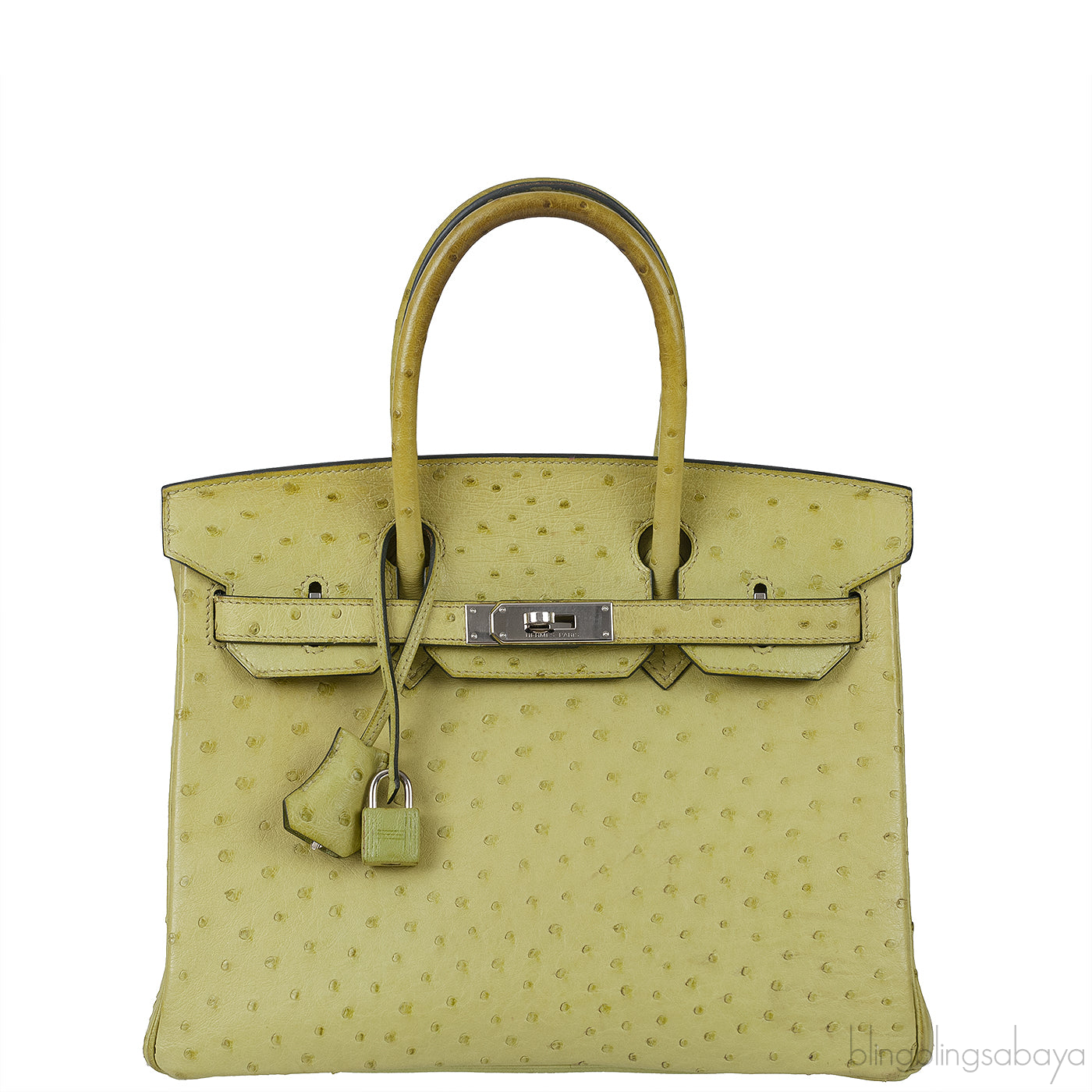 Birkin 30 Vert Anis Ostrich PHW