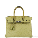 Birkin 30 Vert Anis Ostrich PHW