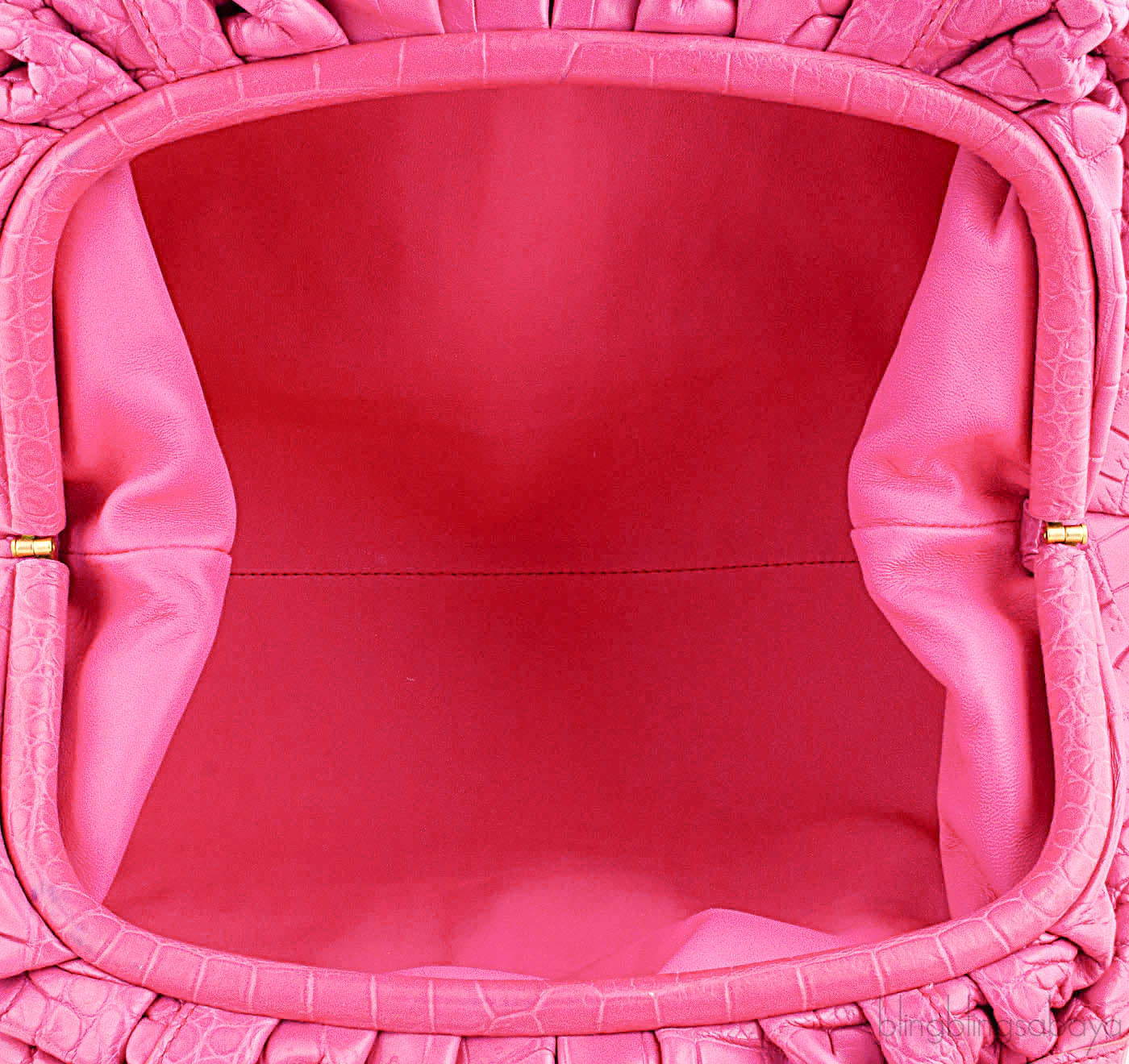 The Pouch Crocodile Pink Clutch