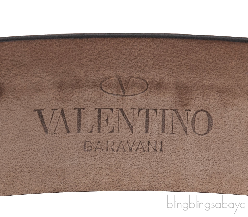 Valentino Garavani Old Pink V Buckle Belt