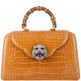 Thiara Brown Crocodile Hand Bag