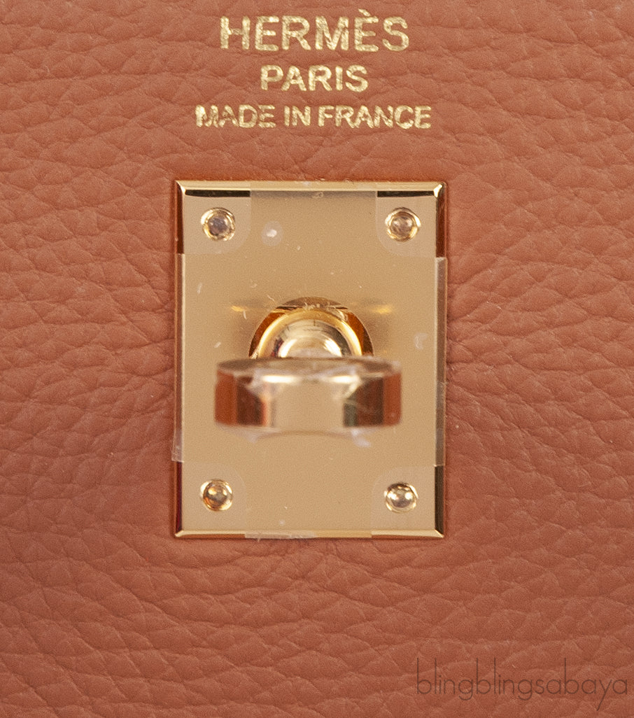 Kelly 25 Gold Togo Retourne GHW