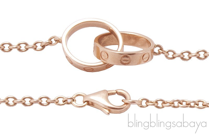 Rose Gold LOVE Chain Bracelet