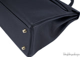 Kelly 32 Black Taurillon Clem. GHW
