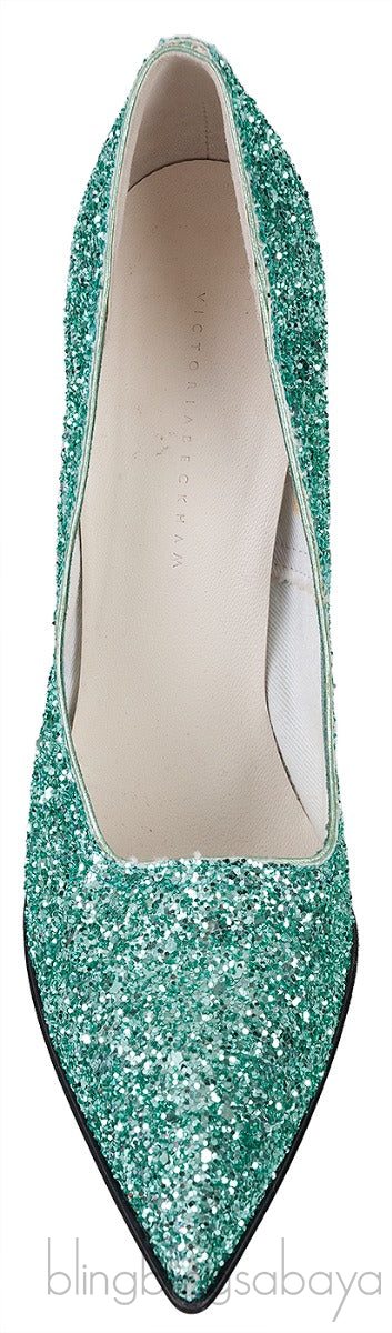 Green Dorothy Glitter Pumps