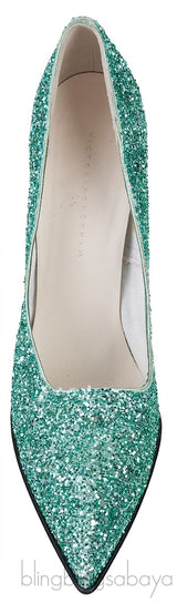 Green Dorothy Glitter Pumps