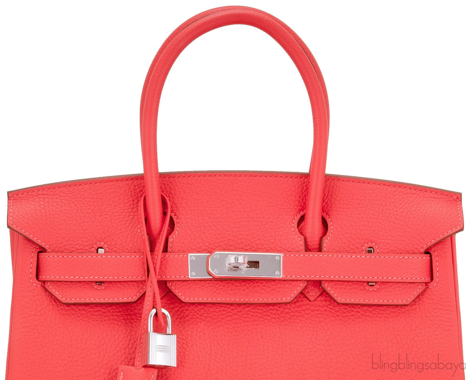 Birkin 30 Red Pivoine Togo PHW