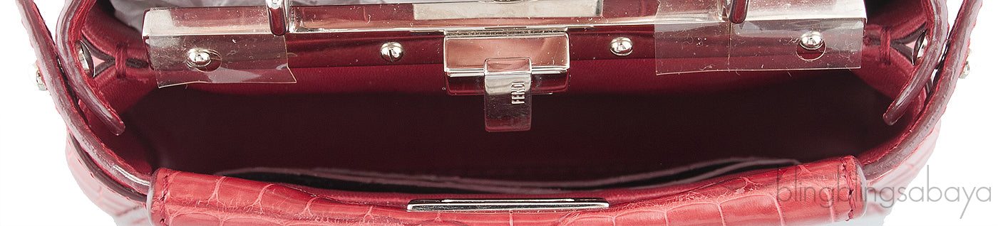 Red Micro Crocodile Peekaboo